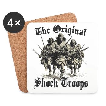 Scottish Warriors Jacobits Highland Games Fans - Dessous de verre (lot de 4) - blanc - Devant