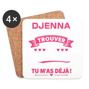 DJENNA - Dessous de verre (lot de 4) - blanc - Devant