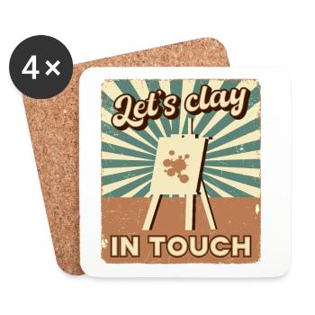 Artist Painter Graphic Let ́s Clay In Touch Gift - Coasters (set of 4) - white - Front