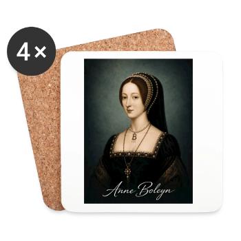 Anne Boleyn Renaissance Porträt - Untersetzer (4er-Set) - Weiß - Vorne