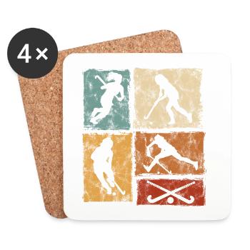 Hockey sur gazon Hockey en salle pour femmes filles - Dessous de verre (lot de 4) - blanc - Devant