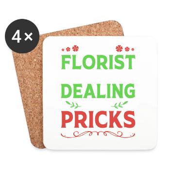 Floristry Florist Florist Bouquet - Coasters (set of 4) - white - Front