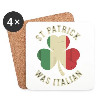 St Patrick Italien Kleeblatt - Untersetzer (4er-Set) - Weiß - Vorne