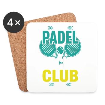 Padel-mädchen Padel-spieler Padel-tennis-geschenk - Untersetzer (4er-Set) - Weiß - Vorne
