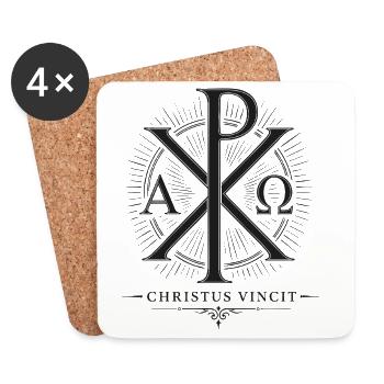 Christus Vincit - Coasters (set of 4) - white - Front