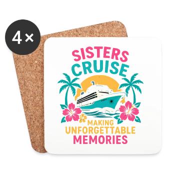 Nurses' Cruise: Unforgettable Memories - Coasters (set of 4) - white - Front