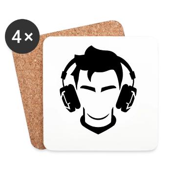 Game Lover Sketch - Coasters (set of 4) - white - Front
