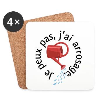 I can't, I watered Garden & Vegetable Garden Humor - Coasters (set of 4) - white - Front