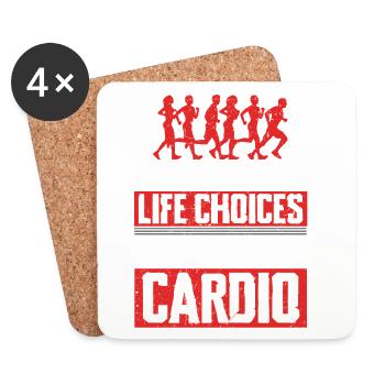 Marathon Marathon Runner Running Excellent Cardio - Coasters (set of 4) - white - Front
