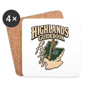 Scottish Highlands Reiseführer Kartenreiseabenteuer - Untersetzer (4er-Set) - Weiß - Vorne