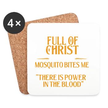 Full Of Christ Mosquito Blood Hymn Humor - Untersetzer (4er-Set) - Weiß - Vorne