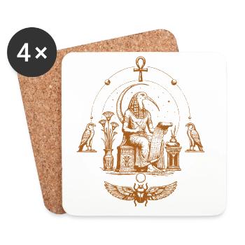Thoth Scribe - Dessous de verre (lot de 4) - blanc - Devant