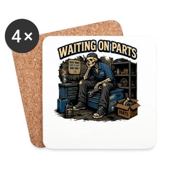 Mechanic Humor Skeleton Garage Gift - Coasters (set of 4) - white - Front