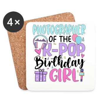 Photographe de The K-Pop Birthday Girl - Dessous de verre (lot de 4) - blanc - Devant