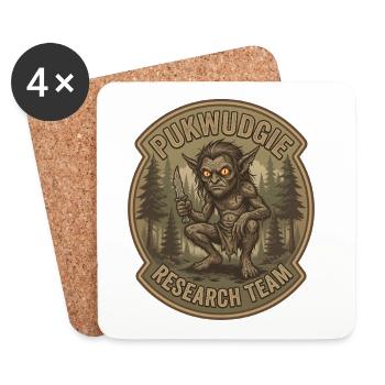 Équipe de recherche de Pukwudgie - Dessous de verre (lot de 4) - blanc - Devant