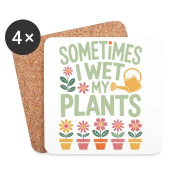 Zimmerpflanzen Sprüche Lustiges Blumen Geschenk - Untersetzer (4er-Set) - Weiß - Vorne