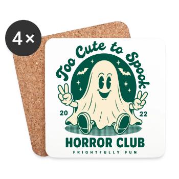 Too Cute To Spook Horror Club - Untersetzer (4er-Set) - Weiß - Vorne