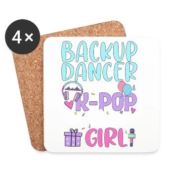 Danseuse de soutien de The K-Pop Birthday Girl - Dessous de verre (lot de 4) - blanc - Devant