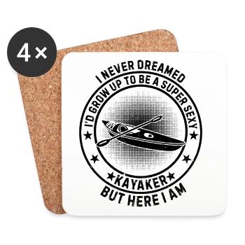 Je n’aurais jamais imaginé devenir une Kay super sexy - Dessous de verre (lot de 4) - blanc - Devant