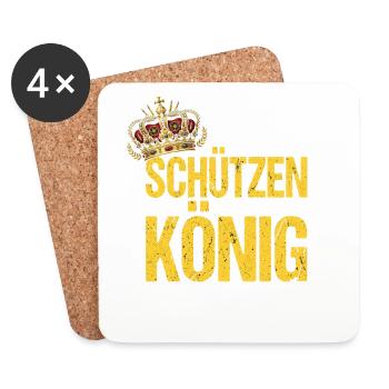 König der Schützen - Untersetzer (4er-Set) - Weiß - Vorne