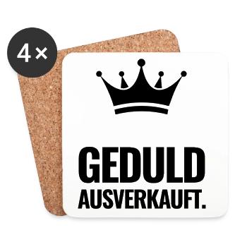 Geduld ausverkauft. - Untersetzer (4er-Set) - Weiß - Vorne