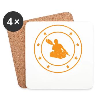 Kayak Papa Kayak Papa Kayakiste - Dessous de verre (lot de 4) - blanc - Devant
