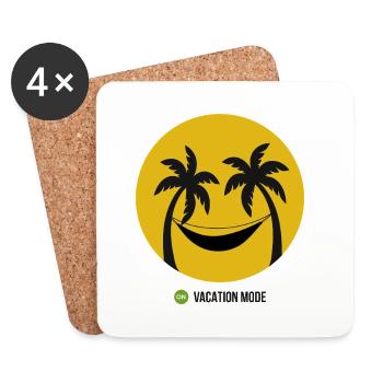 Mode vacances EN Vacances Motivation d’été - Dessous de verre (lot de 4) - blanc - Devant