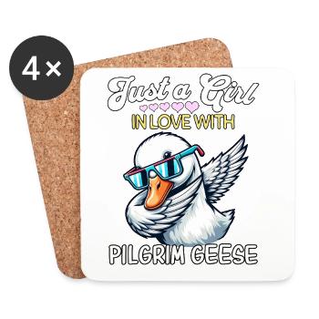Oie pèlerine Fille Oie pèlerine - Dessous de verre (lot de 4) - blanc - Devant