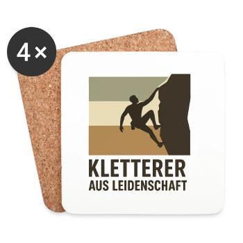 Kletterer Aus Leidenschaft - Untersetzer (4er-Set) - Weiß - Vorne