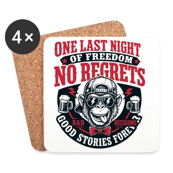 Une dernière nuit sans regrets JGA Affe - Dessous de verre (lot de 4) - blanc - Devant