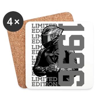 LIMITED EDITION 1996 MOTORCYCLE 30TH BIRTHDAY - Coasters (set of 4) - white - Front