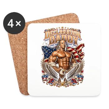Statement by Papa Ben Franklin Funny 4th of July - Coasters (set of 4) - white - Front
