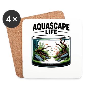 Aquascape Life Aquascaping Traum - Untersetzer (4er-Set) - Weiß - Vorne