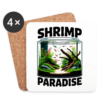 Rêve aquaco-paysagiste de Shrimp Paradise - Dessous de verre (lot de 4) - blanc - Devant