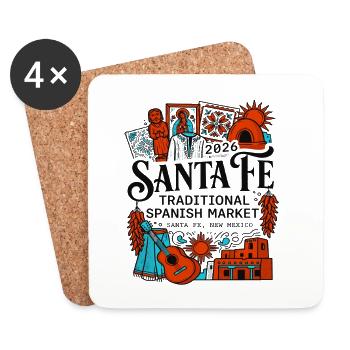 Santa Fe Traditional Spanish Market New Mexico - Untersetzer (4er-Set) - Weiß - Vorne