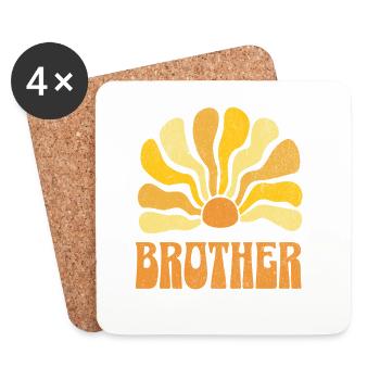Frère Rétro - Dessous de verre (lot de 4) - blanc - Devant