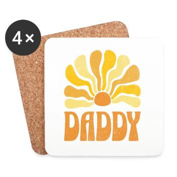 Daddy Rétro - Dessous de verre (lot de 4) - blanc - Devant