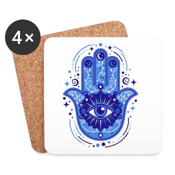 Spirituality Meditation Sacred Geometry Symbol - Coasters (set of 4) - white - Front
