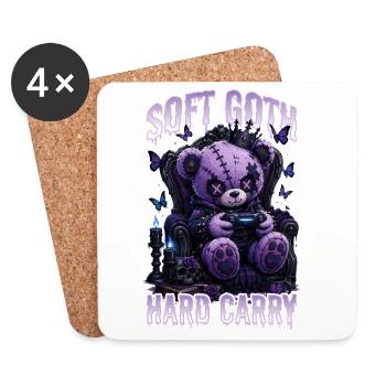 Pastel Goth Soft Goth Gaming Gamer - Coasters (set of 4) - white - Front