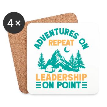 Aventures des leaders des Girl Scouts sur Leadership Scout - Dessous de verre (lot de 4) - blanc - Devant