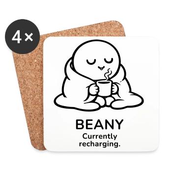 Beany – En recharge actuelle | Ambiance Café Douillette - Dessous de verre (lot de 4) - blanc - Devant