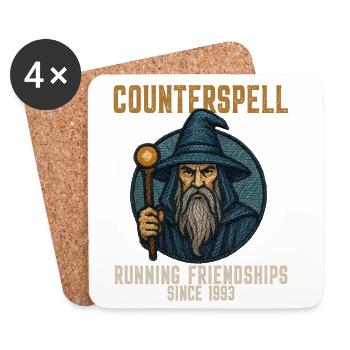 Counterspell Running Friendships Since 1993 - Coasters (set of 4) - white - Front