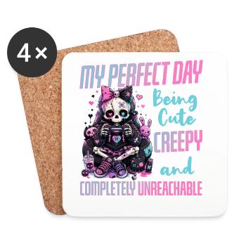 Pastel Goth Soft Goth Gaming Gamer - Dessous de verre (lot de 4) - blanc - Devant