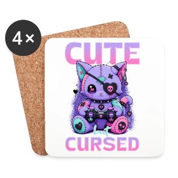 Pastel Goth Soft Goth Gaming Gamer - Dessous de verre (lot de 4) - blanc - Devant