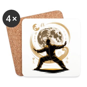 Tai Chi Zen Meditation – Chi Qigong Training - Untersetzer (4er-Set) - Weiß - Vorne