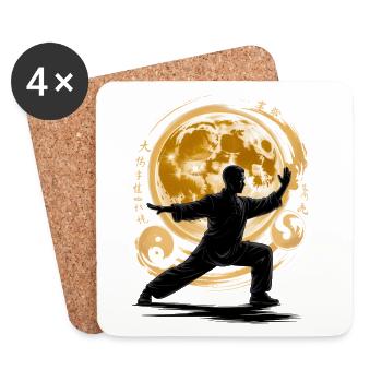 Tai Chi Zen Meditation – Chi Qigong Training - Coasters (set of 4) - white - Front