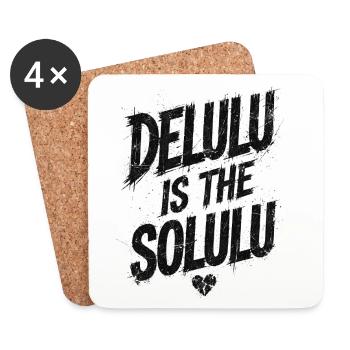 Delulu Is The Solulu - Coasters (set of 4) - white - Front