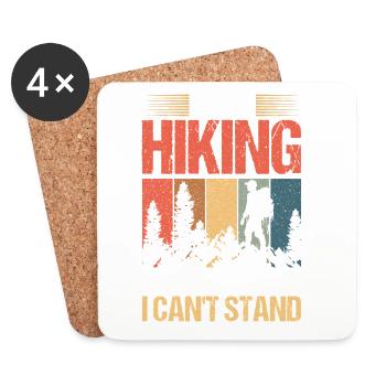 Hiking Mountain Trail Backpacking Outdoors Poaching - Coasters (set of 4) - white - Front