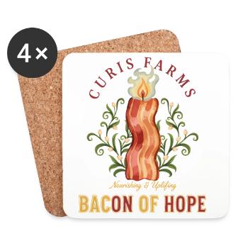 Breakfast Bacon Of Hope Funny Brunch Coffee Food - Coasters (set of 4) - white - Front