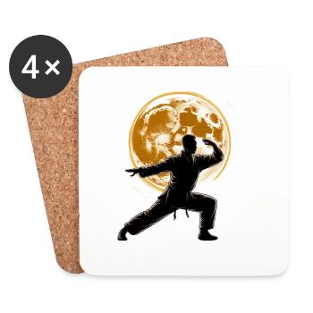 Méditation Zen du Tai Chi – Entraînement au Chi Qigong - Dessous de verre (lot de 4) - blanc - Devant